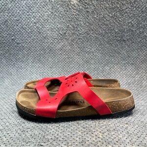 Birkenstock Betula Red Strap Sandals Size 10 Women’s